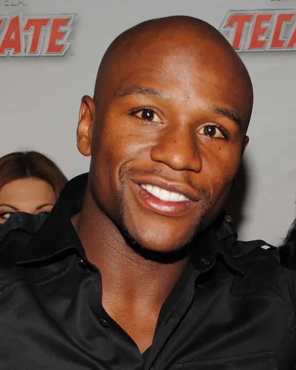Floyd Mayweather Jr. smiling, close portrait